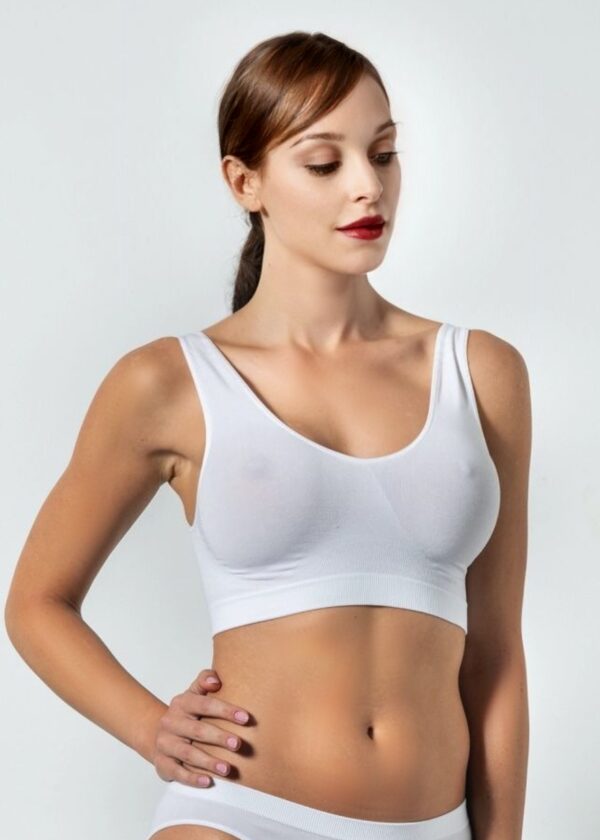 Top in bambù - L, Bianco