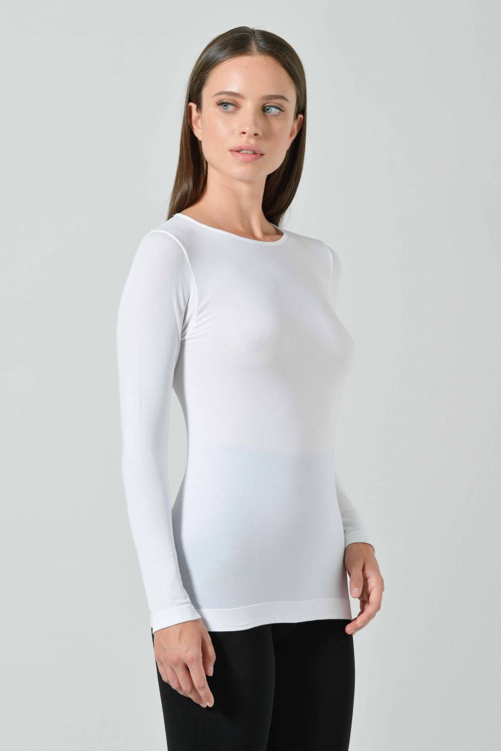 Girocollo m/lunga in bamboo - immagine 2