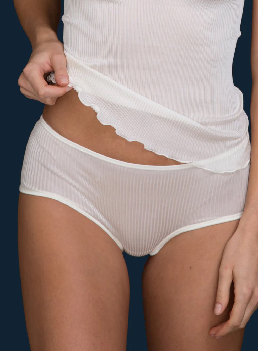 Culotte costina pura seta