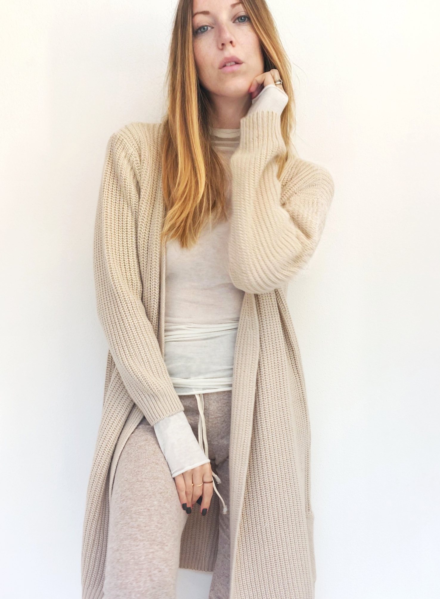 Cardigan oversize costa inglese in cashmere e seta - immagine 4