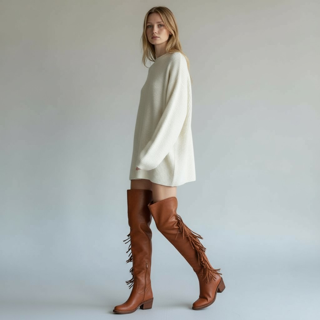 Girocollo oversize costa inglese in cashmere e seta - immagine 3