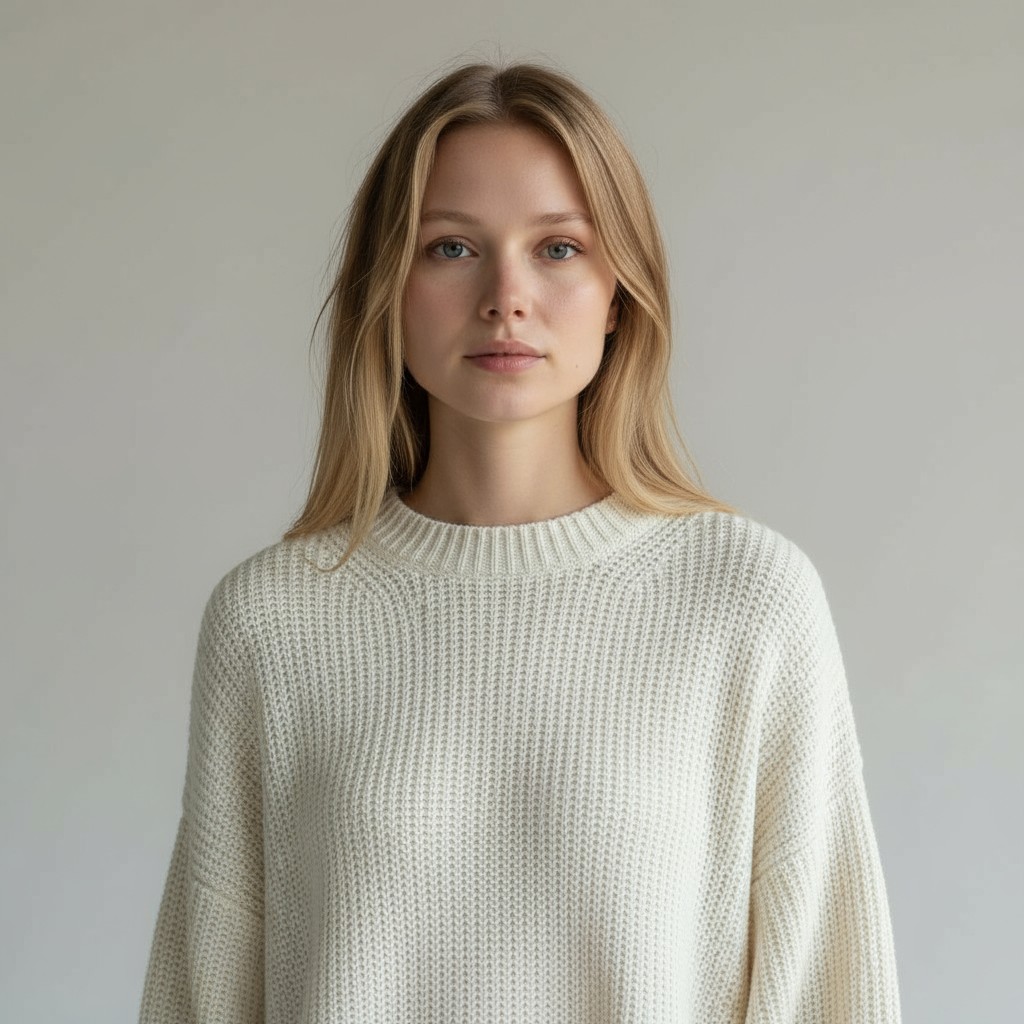 Girocollo oversize costa inglese in cashmere e seta - immagine 2