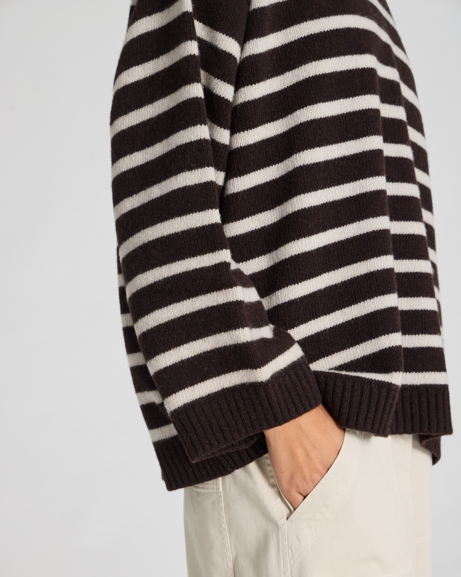 Maglione rigato 100% lambswool - immagine 2