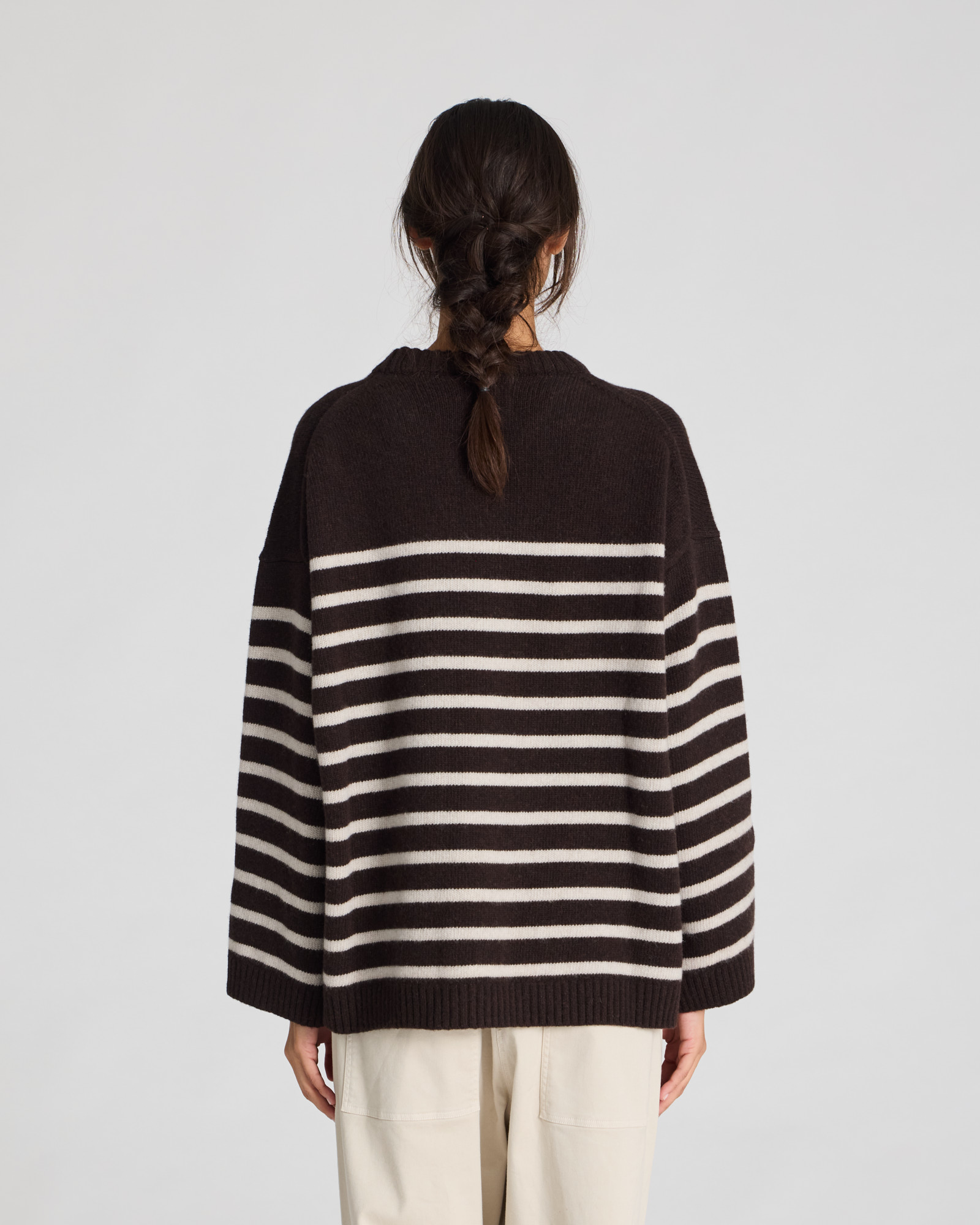 Maglione rigato 100% lambswool - immagine 3