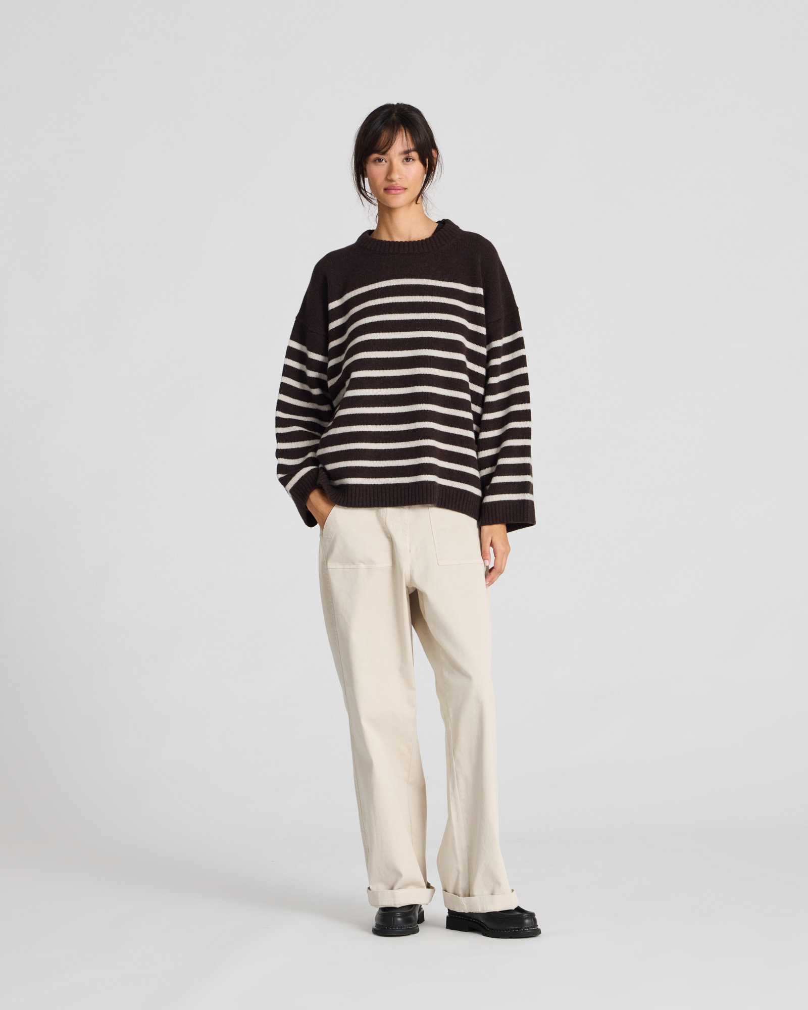 Maglione rigato 100% lambswool - immagine 4